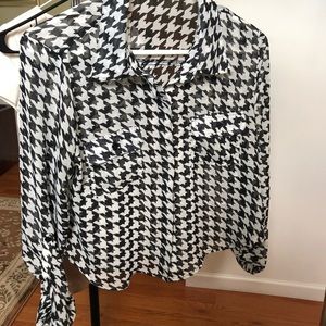 Houndstooth Blouse